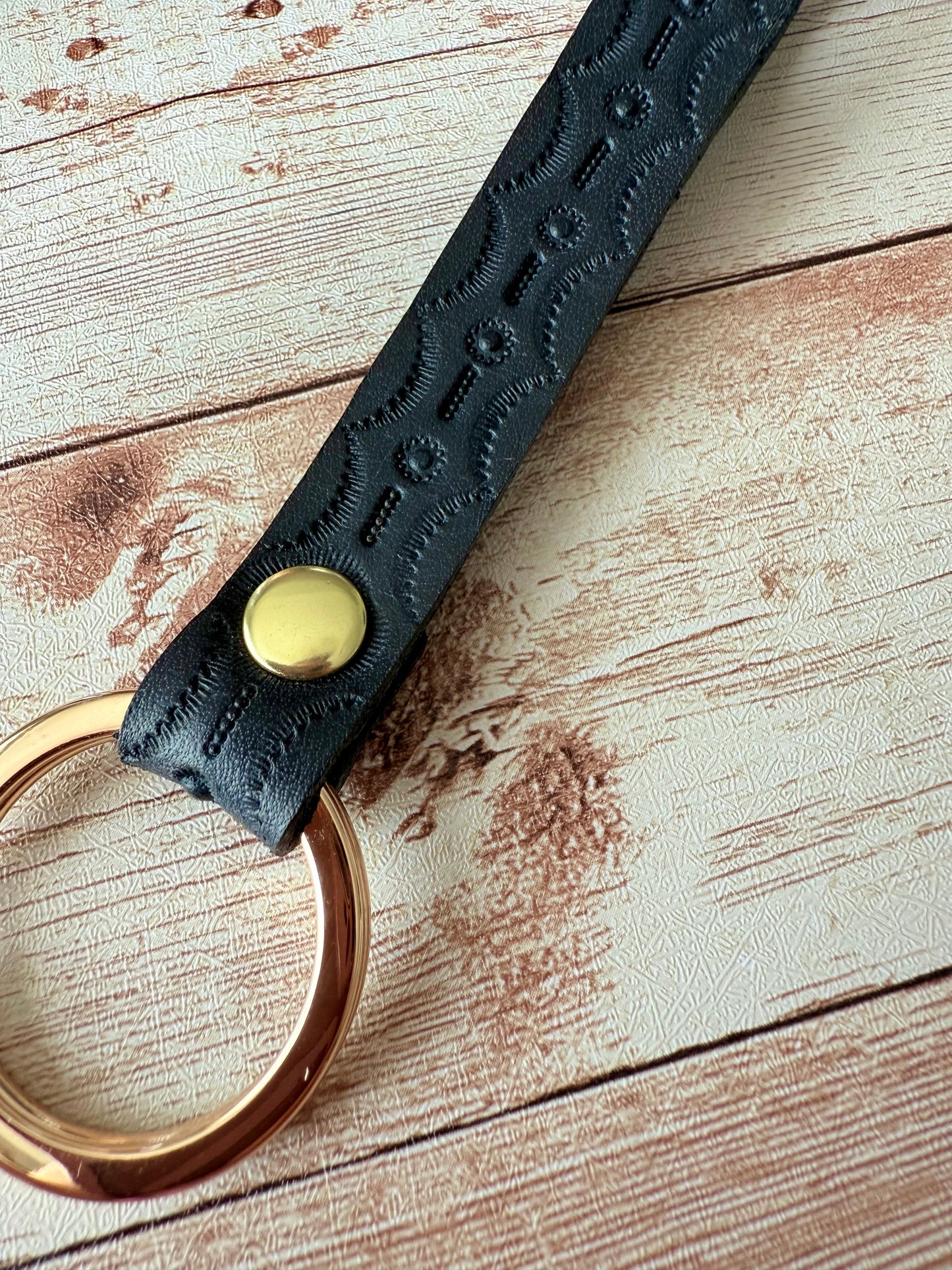 Leather Keychains - Brass Hardware