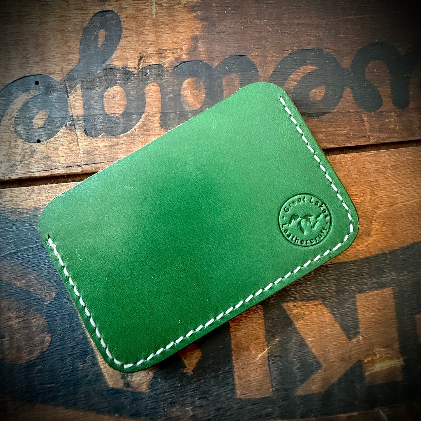 Slim Wallet - Green & White