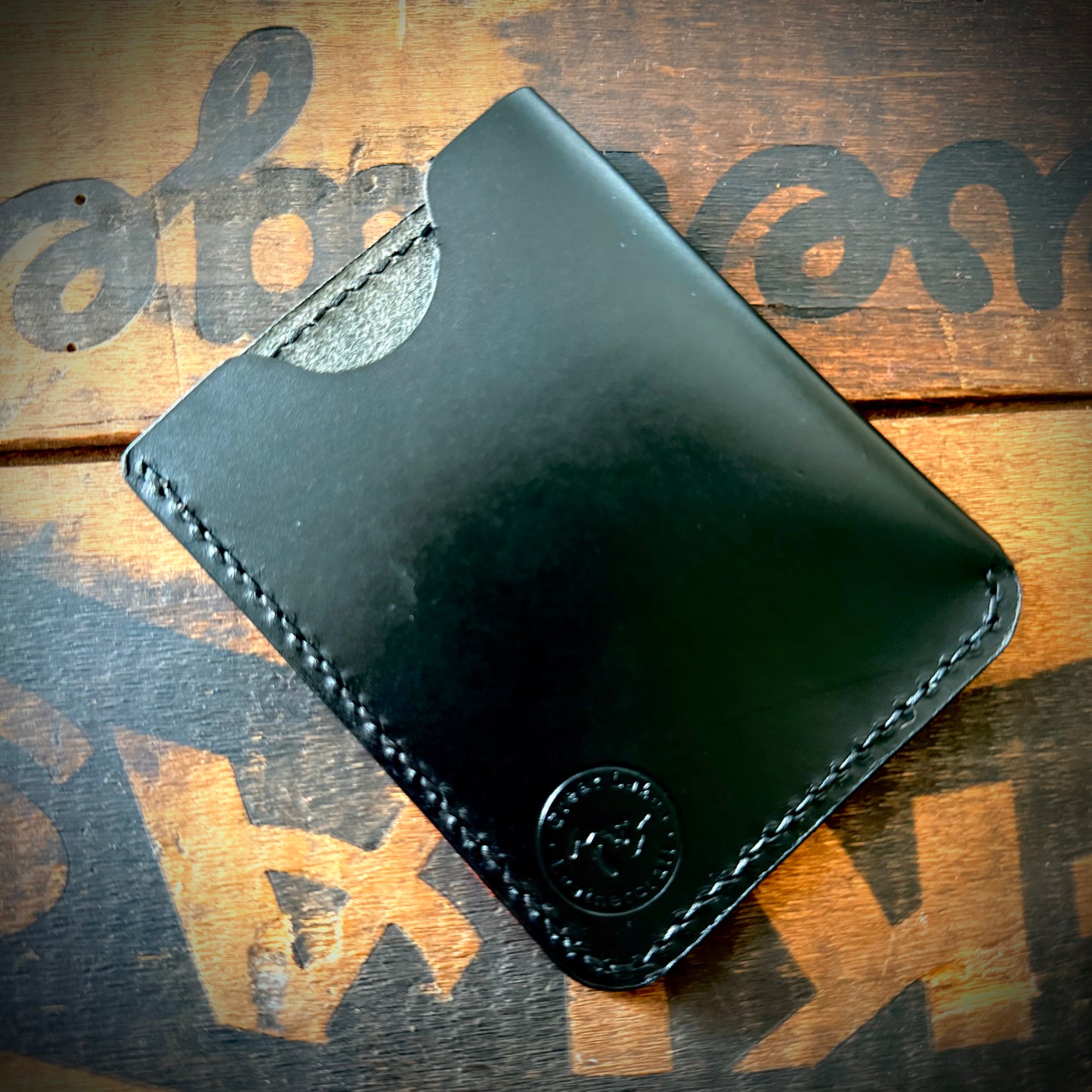 Slim Wallet - Black with Red Pocket