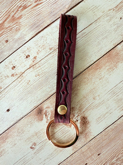 Leather Keychains - Brass Hardware 