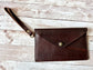 Leather Wristlet - Brown Kodiak