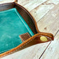 Valet Tray – Brown & Teal, XL