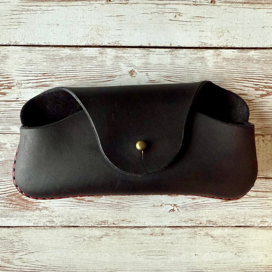 Leather Glasses Cases with button Stud