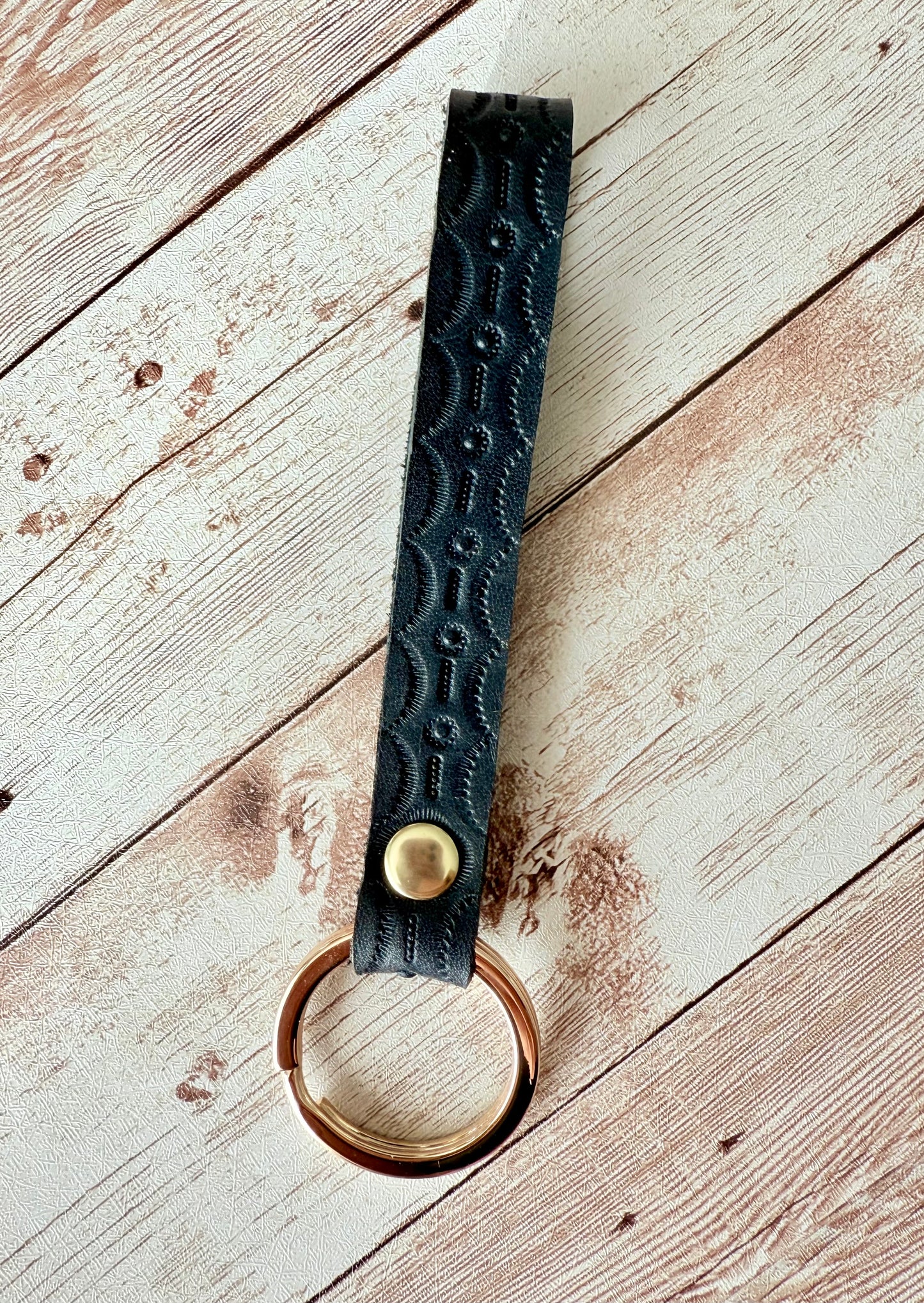 Leather Keychains - Brass Hardware 