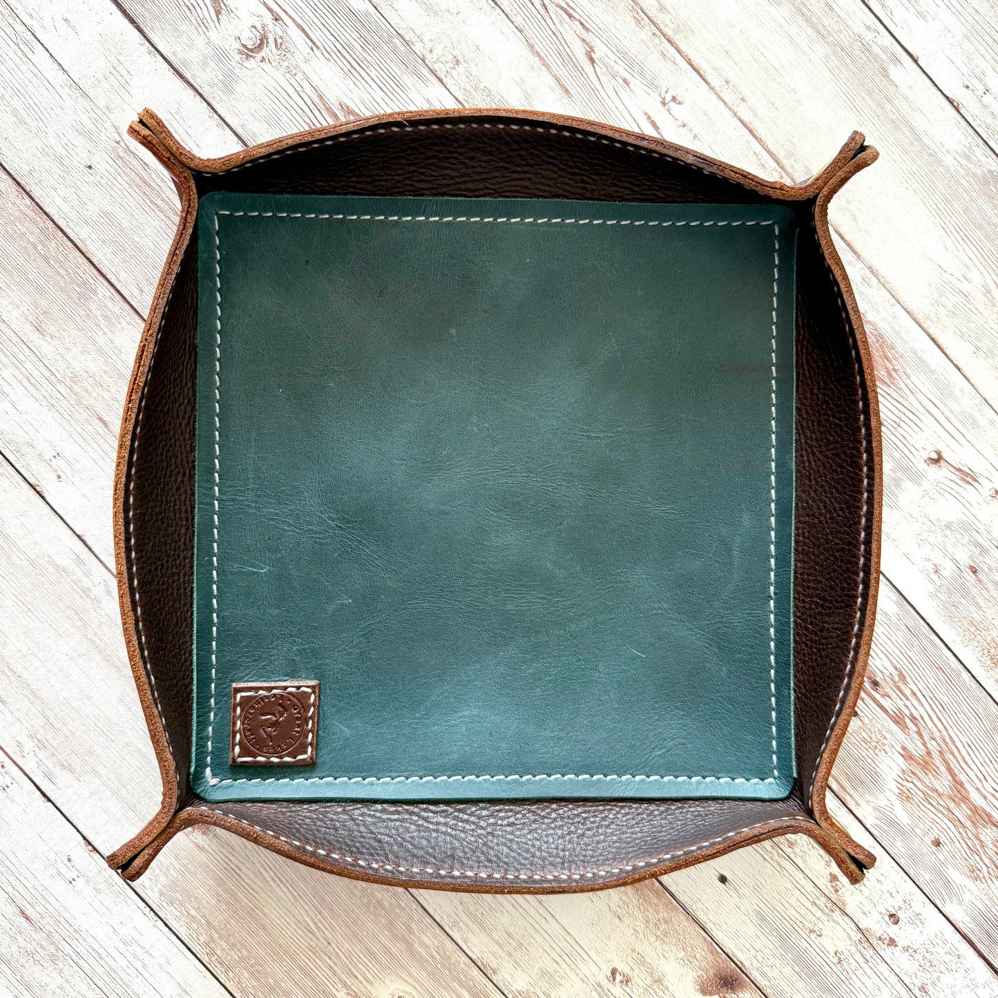 Valet Tray – Brown & Teal, XL