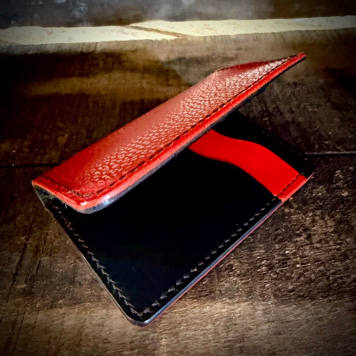 Bifold Wallet - Red & Black