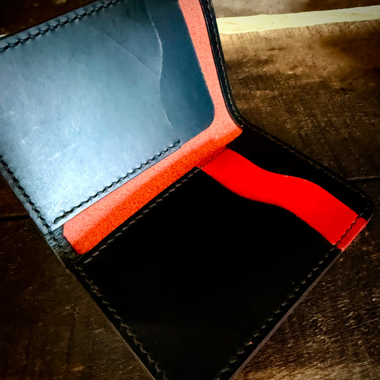 Bifold Wallet - Red & Black