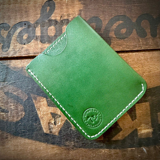 Slim Wallet - Green & White Fold-Over Style
