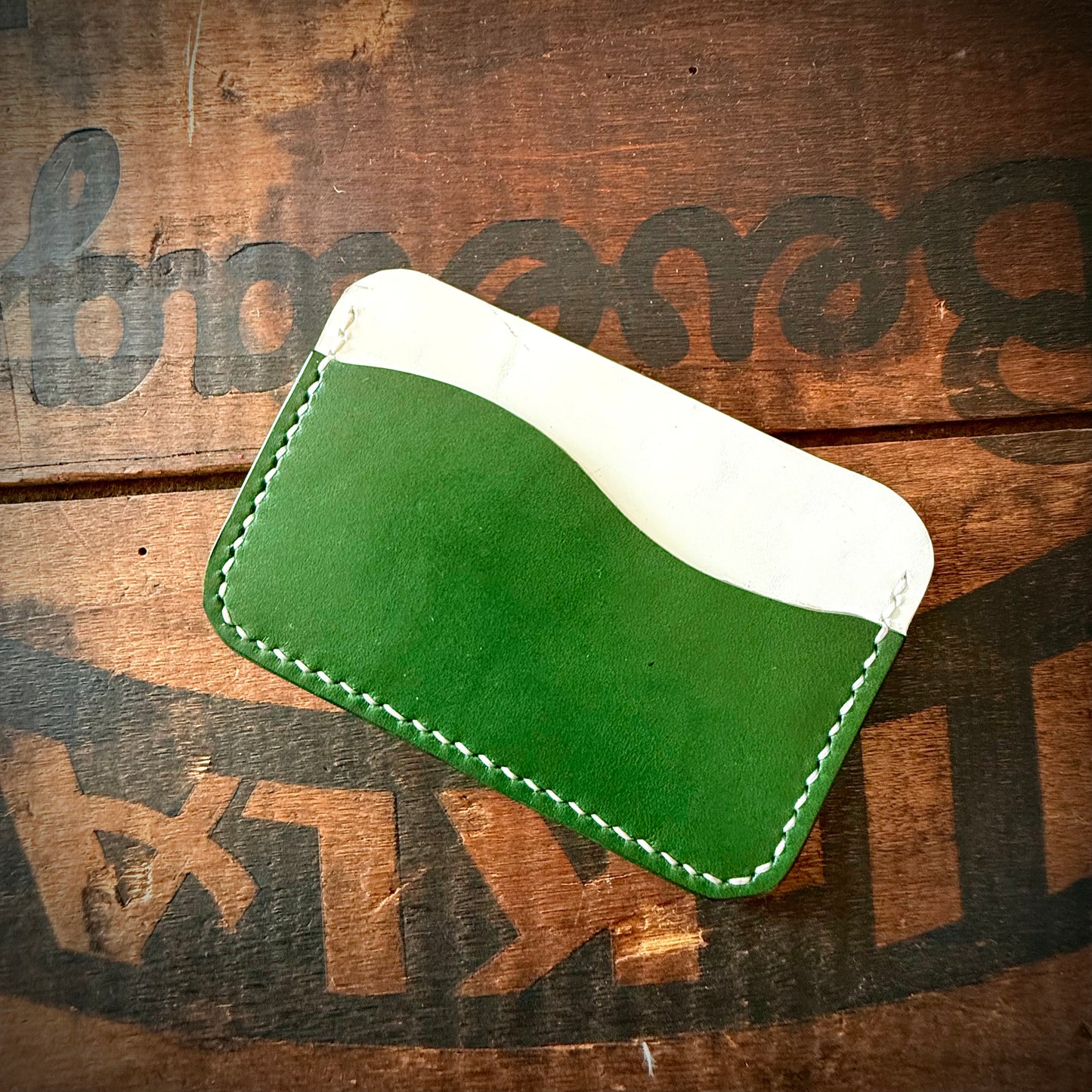 Slim Wallet - Green & White