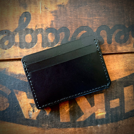 Slim Wallet - Black with Rectangular ID Window