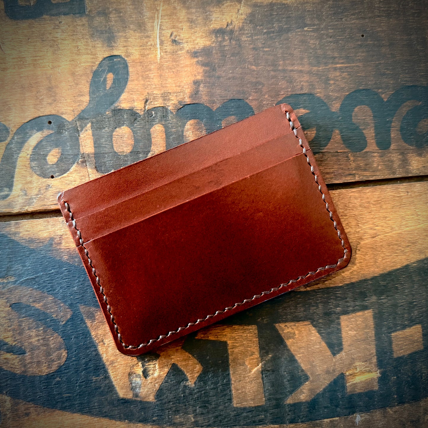 Slim Wallet - Brown with rectangular Window and Multiple Card Pockets