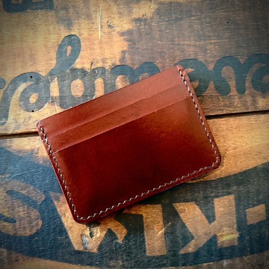 Slim Wallet - Brown with rectangular Window and Multiple Card Pockets