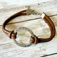 Leather O-Ring Bracelet with Adjustable Clasp - Bohemian Style