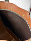Hair-On-Hide Medium Brown Leather Tote