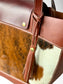 Hair-On-Hide Medium Brown Leather Tote