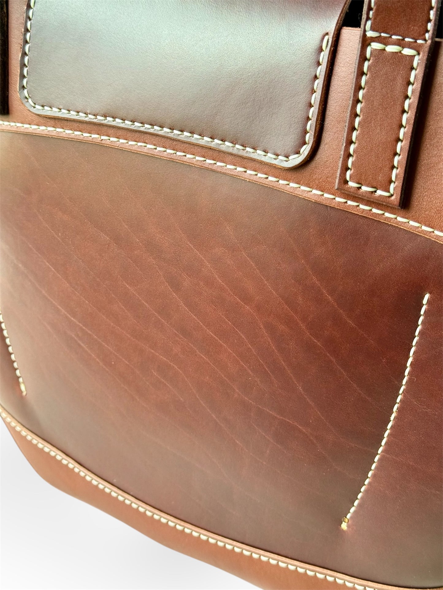 Hair-On-Hide Medium Brown Leather Tote