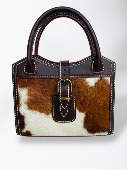 Hair-On-Hide Structure Handbag