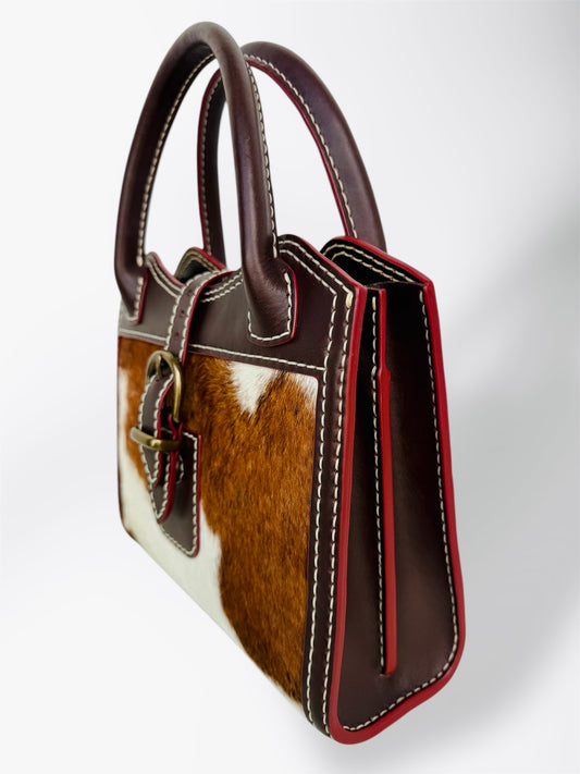 Hair-On-Hide Structure Handbag