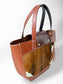Hair-On-Hide Medium Brown Leather Tote