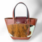 Hair-On-Hide Medium Brown Leather Tote
