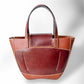 Hair-On-Hide Medium Brown Leather Tote