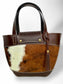 Dark Brown Hair-On-Hide Tote