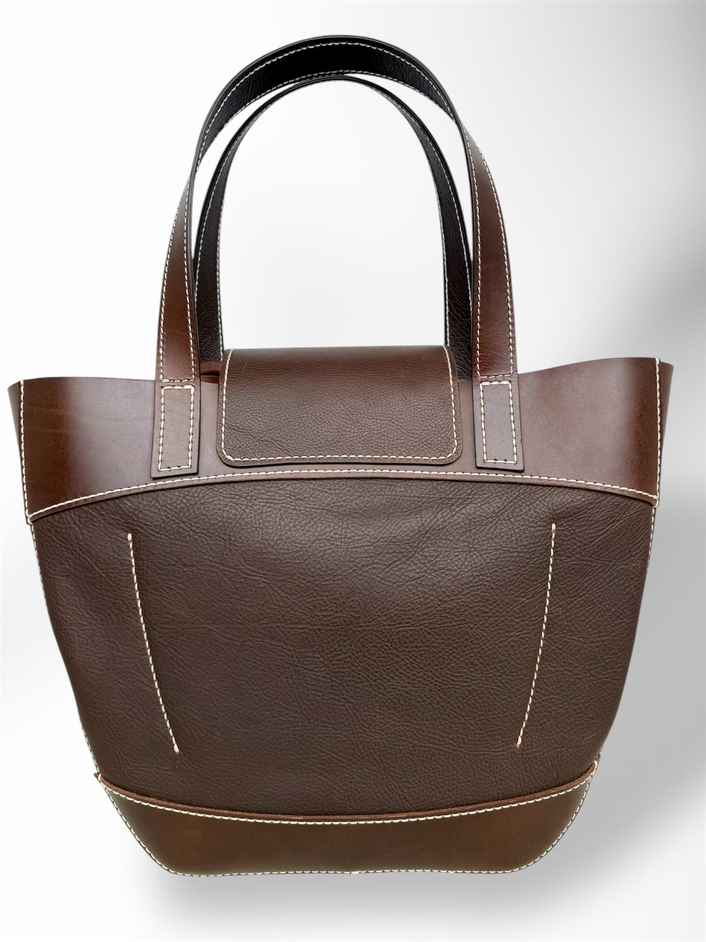 Dark Brown Hair-On-Hide Tote