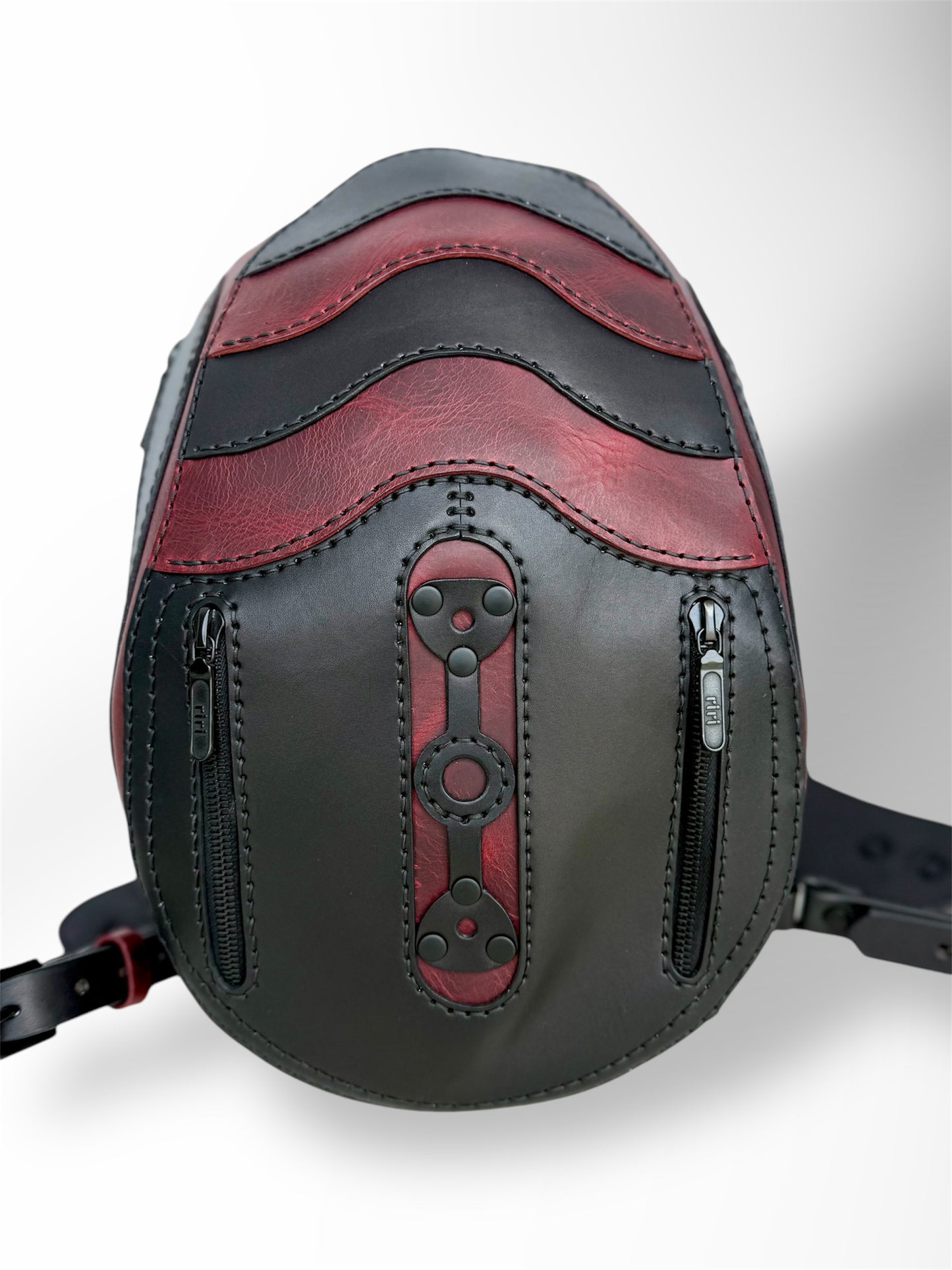 Men's Black & Red Moto Backpack