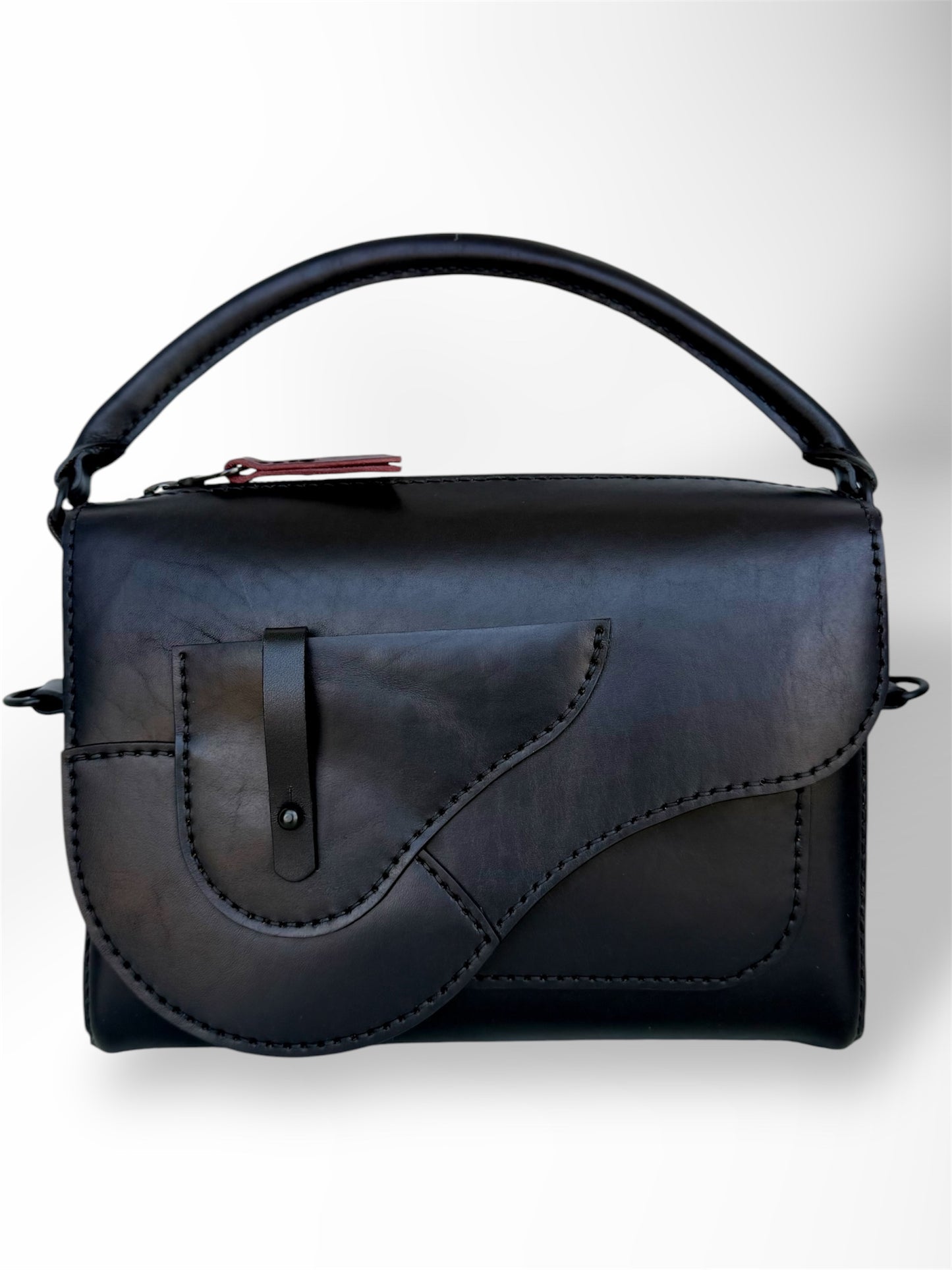 Black Moto Handbag
