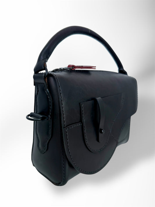 Black Moto Handbag