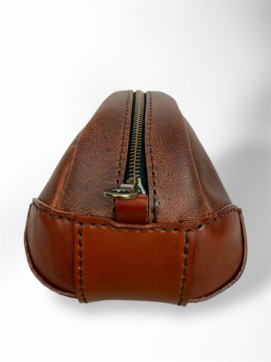 Men's Dopp Kit - Brown with Brown Thread