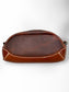 Men's Dopp Kit - Brown with White Thread