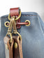Blue Two-Toned Bucket Duffle with Removeable Straps