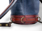 Blue Two-Toned Bucket Duffle with Removeable Straps