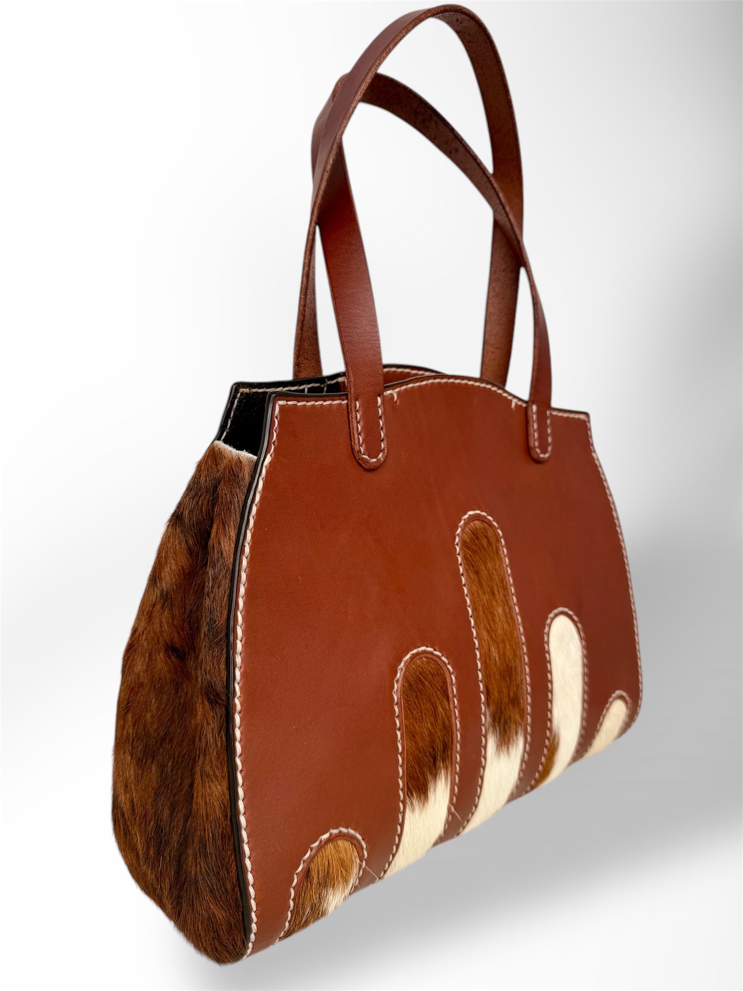 Rustic Hair-On-Hide Handbag