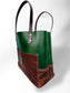 Deep Green and Brown Two-Tone Tote