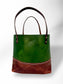 Deep Green and Brown Two-Tone Tote