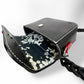 Black & Red Purse with Removeable Leather Chain Shoulder Strap