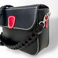 Black & Red Purse with Removeable Leather Chain Shoulder Strap