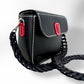 Black & Red Purse with Removeable Leather Chain Shoulder Strap