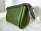 Leather Toiletries Bag - Deep Green, M