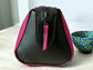 Leather Toiletries Bag - Magenta, LG