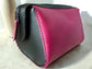 Leather Toiletries Bag - Magenta, LG