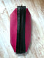 Leather Toiletries Bag - Magenta, LG