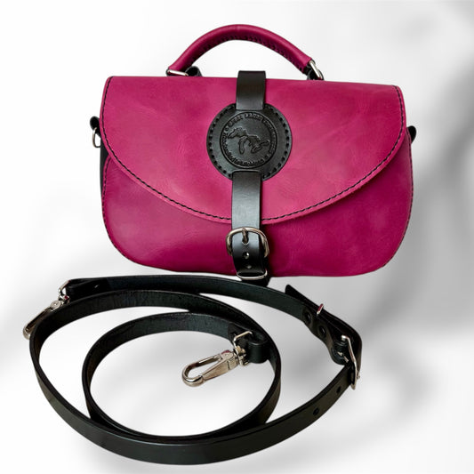 Saddle Bag Crossbody Purse - Magenta