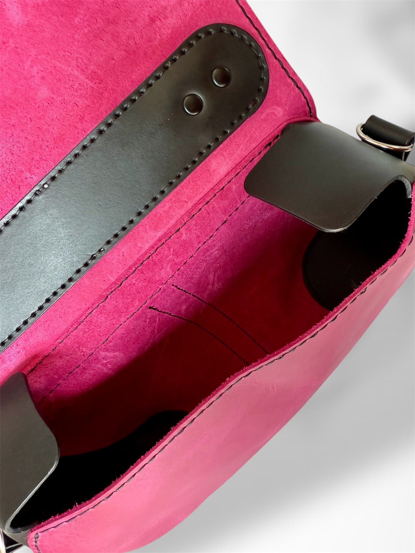 Saddle Bag Crossbody Purse - Magenta